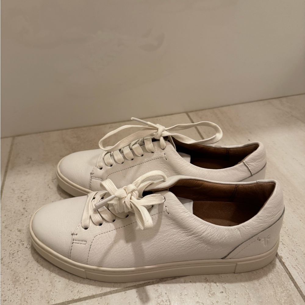 Frye Ivy Low Lace Women’s White Leather Sneakers